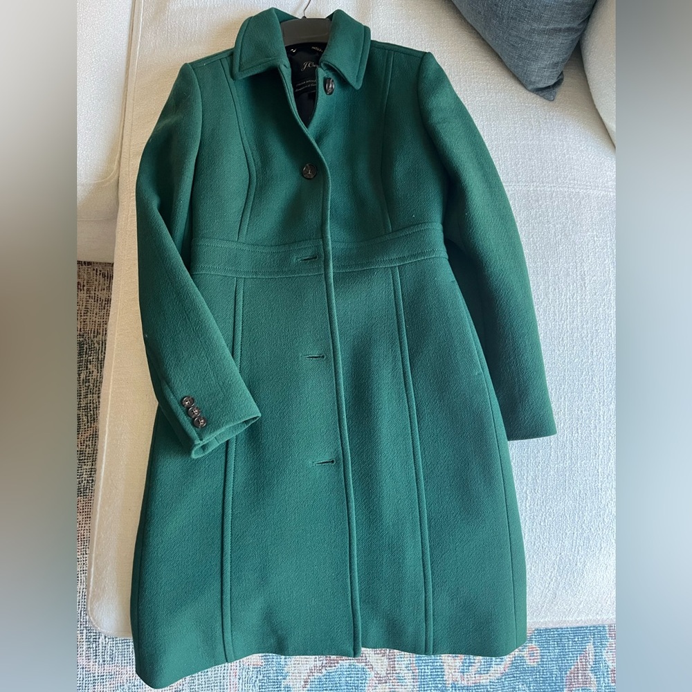 J. Crew Classic Lady Day Coat in Italian Double-Cloth Wool size 00
